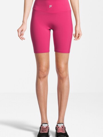 FILA Skinny Workout Pants 'RAKANDA' in Pink: front