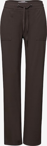 STREET ONE Regular Housut värissä ruskea: etupuoli