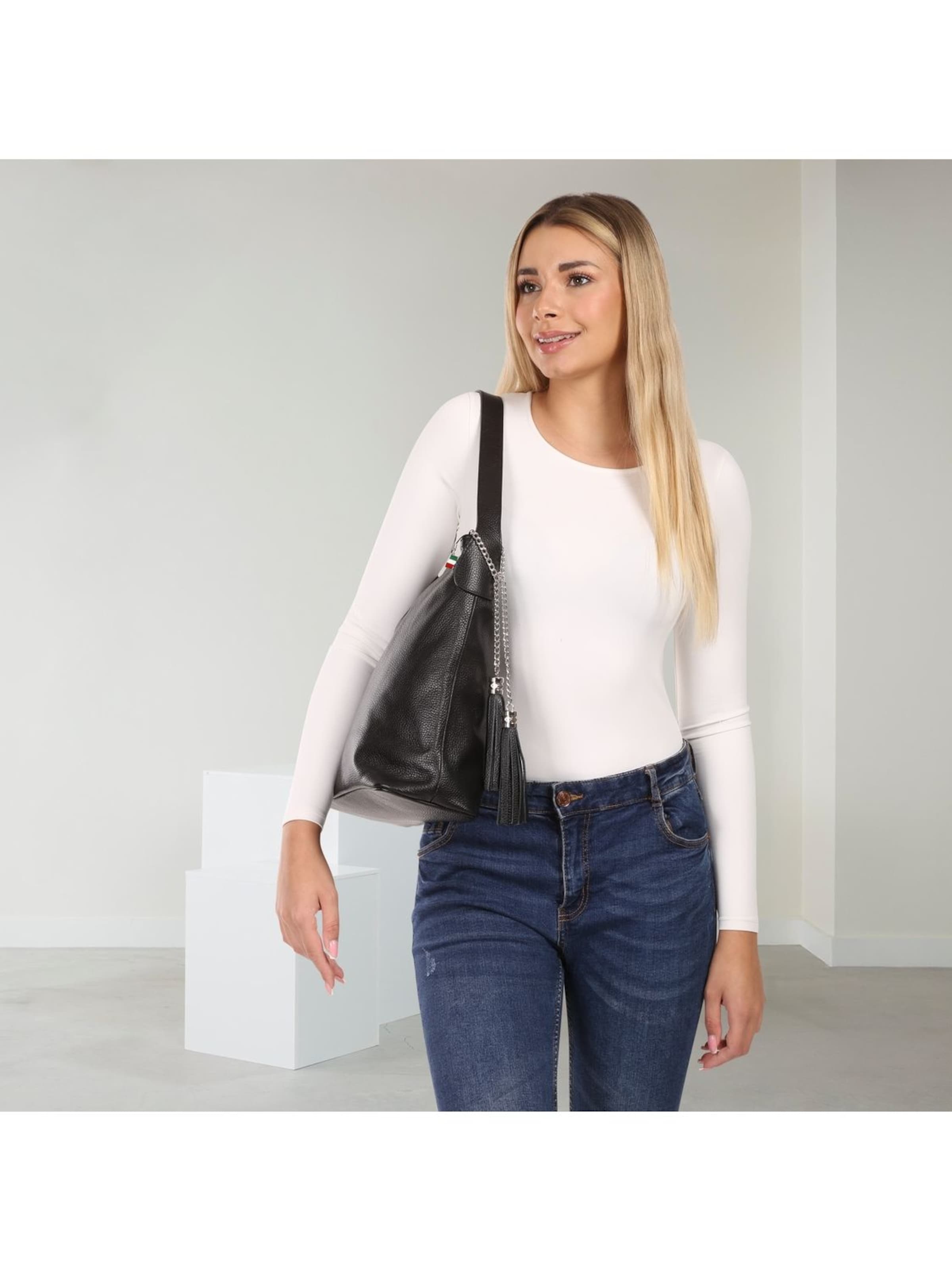 Florence Schultertasche in Schwarz