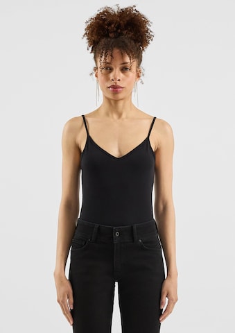 QS Shirt in Zwart: voorkant