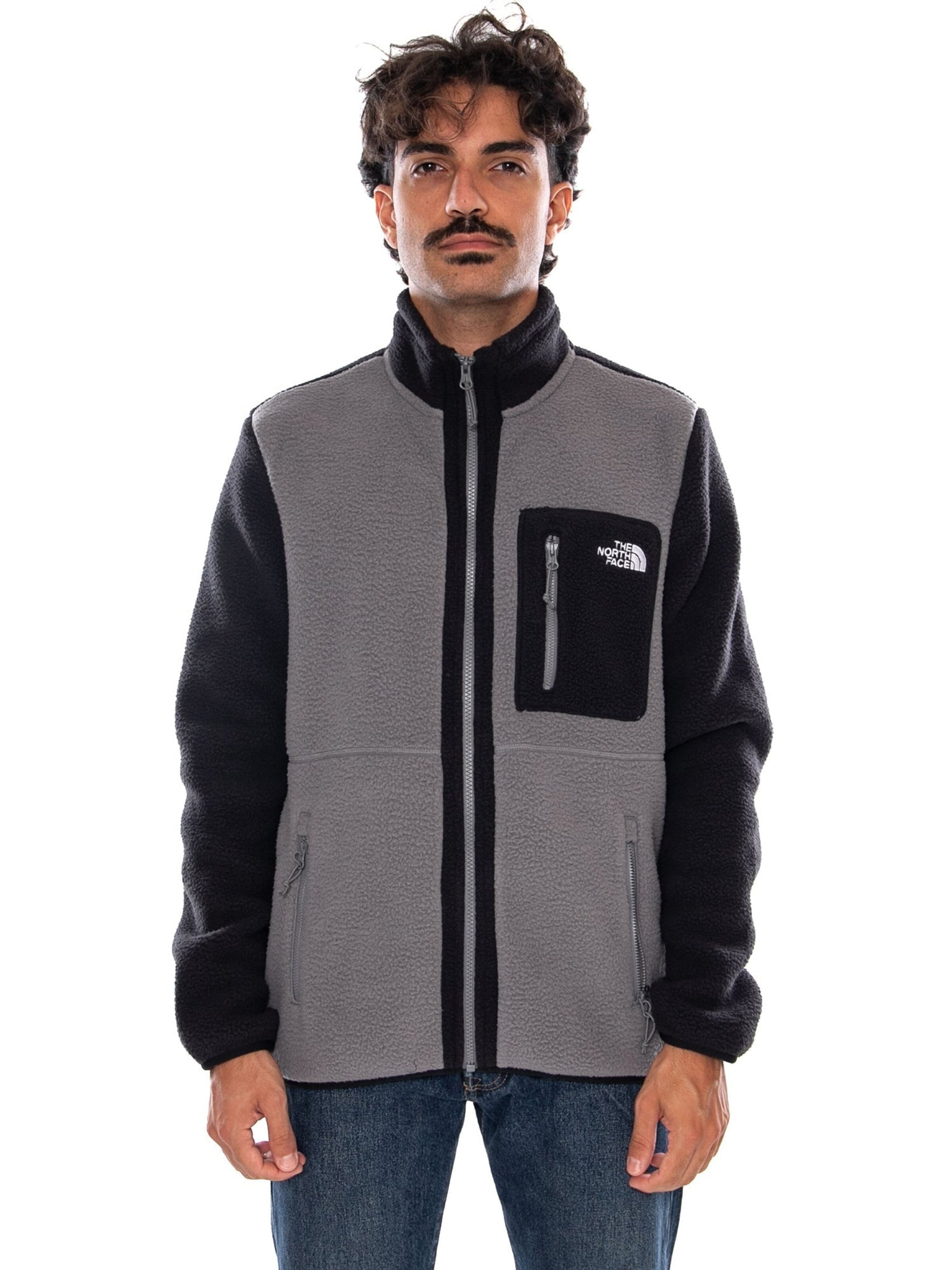 THE NORTH FACE Sweatjakke 'M YUMIORI FULL ZIP SMOKE PEARL' i grå: forside
