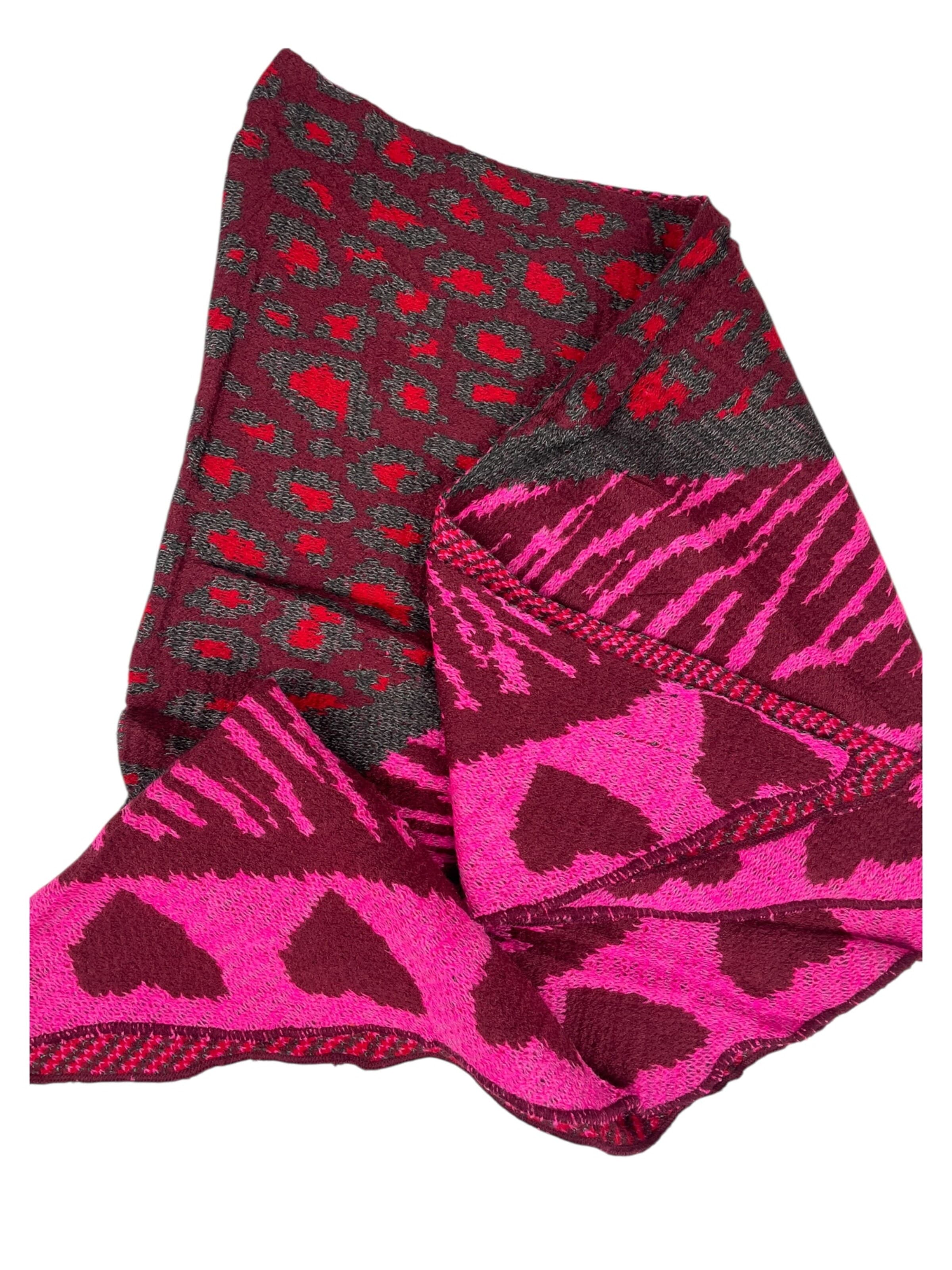Écharpe 'Leopard' Kumixi en rouge