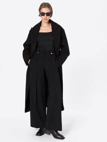 Oasis Wide leg Pleat-front trousers in Black