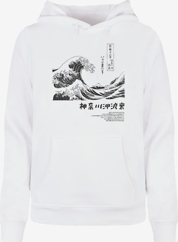 Merchcode Sweatshirt 'Apoh - Hokusai Mono' in White: front