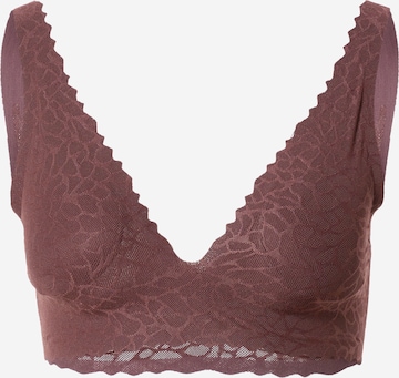 Bustier Soutien-gorge 'Zero Feel Lace 2.0' SLOGGI en marron : devant
