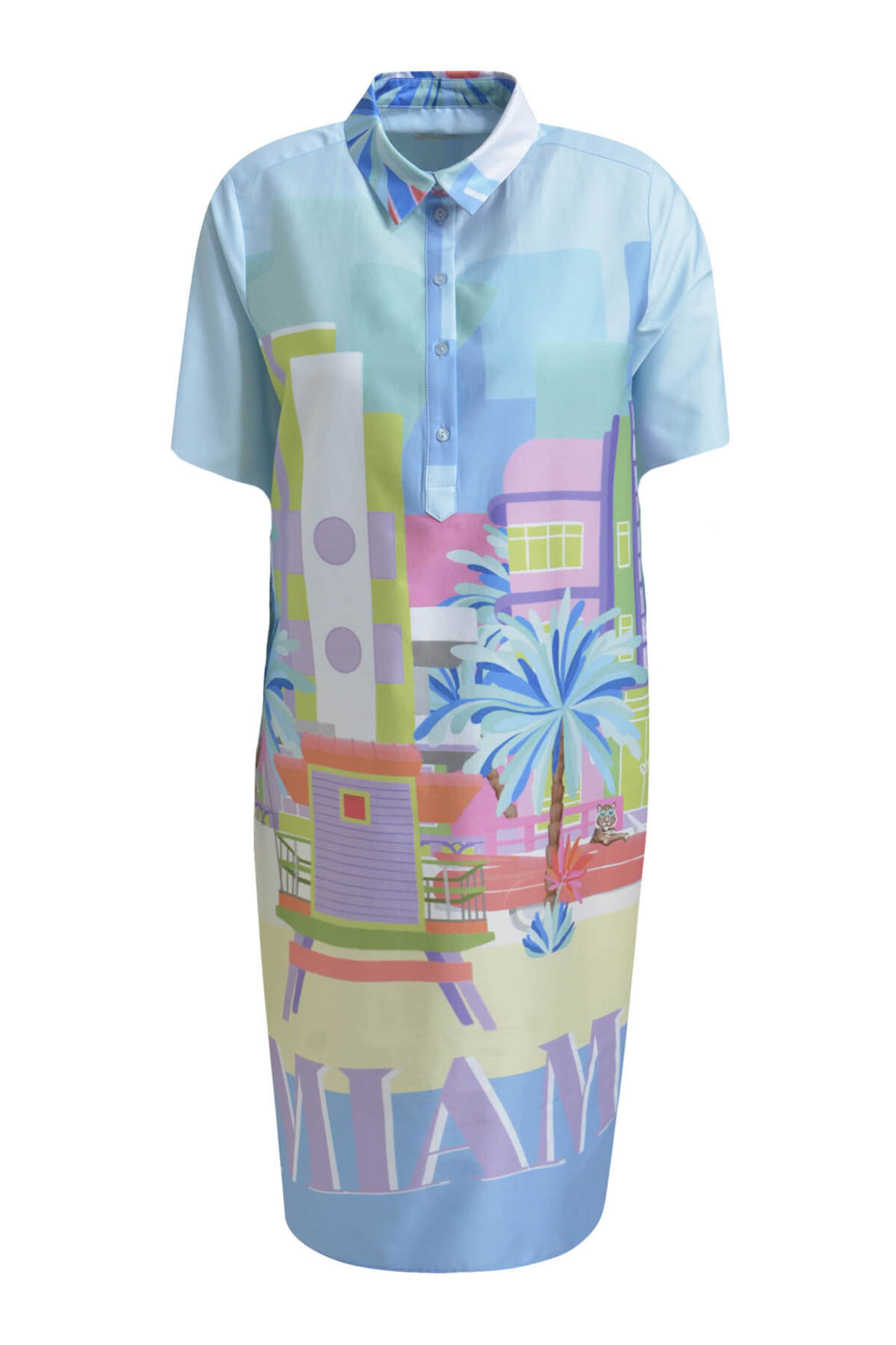 Milano Italy Shirt Dress in Mixed colors: front