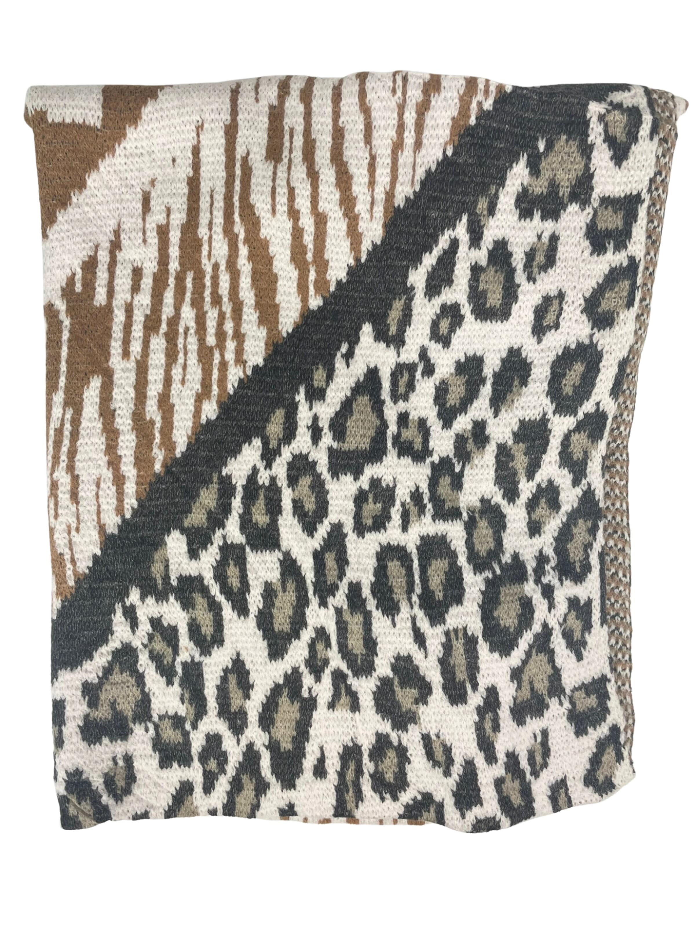 Écharpe 'Leopard' Kumixi en beige