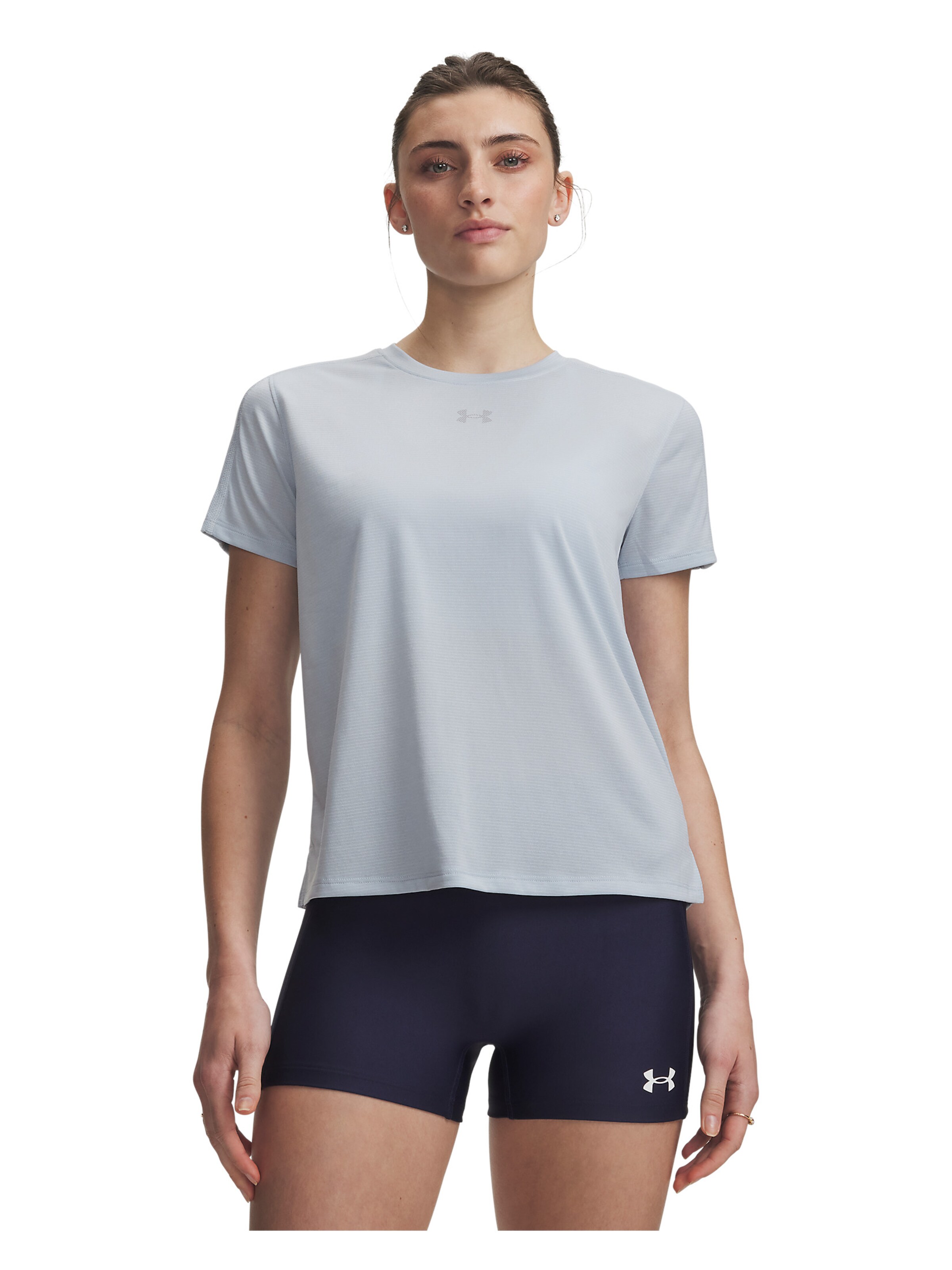 UNDER ARMOUR Functioneel shirt 'Velociti' in Grijs: voorkant