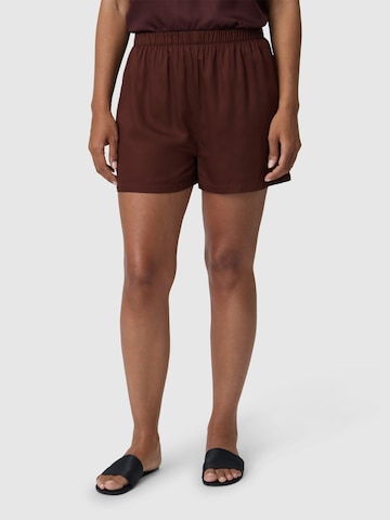 Pantalon de pyjama Les Lunes en marron : devant