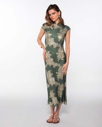 THE-ARE - Vestido 'Jade bloom' en verde: frente
