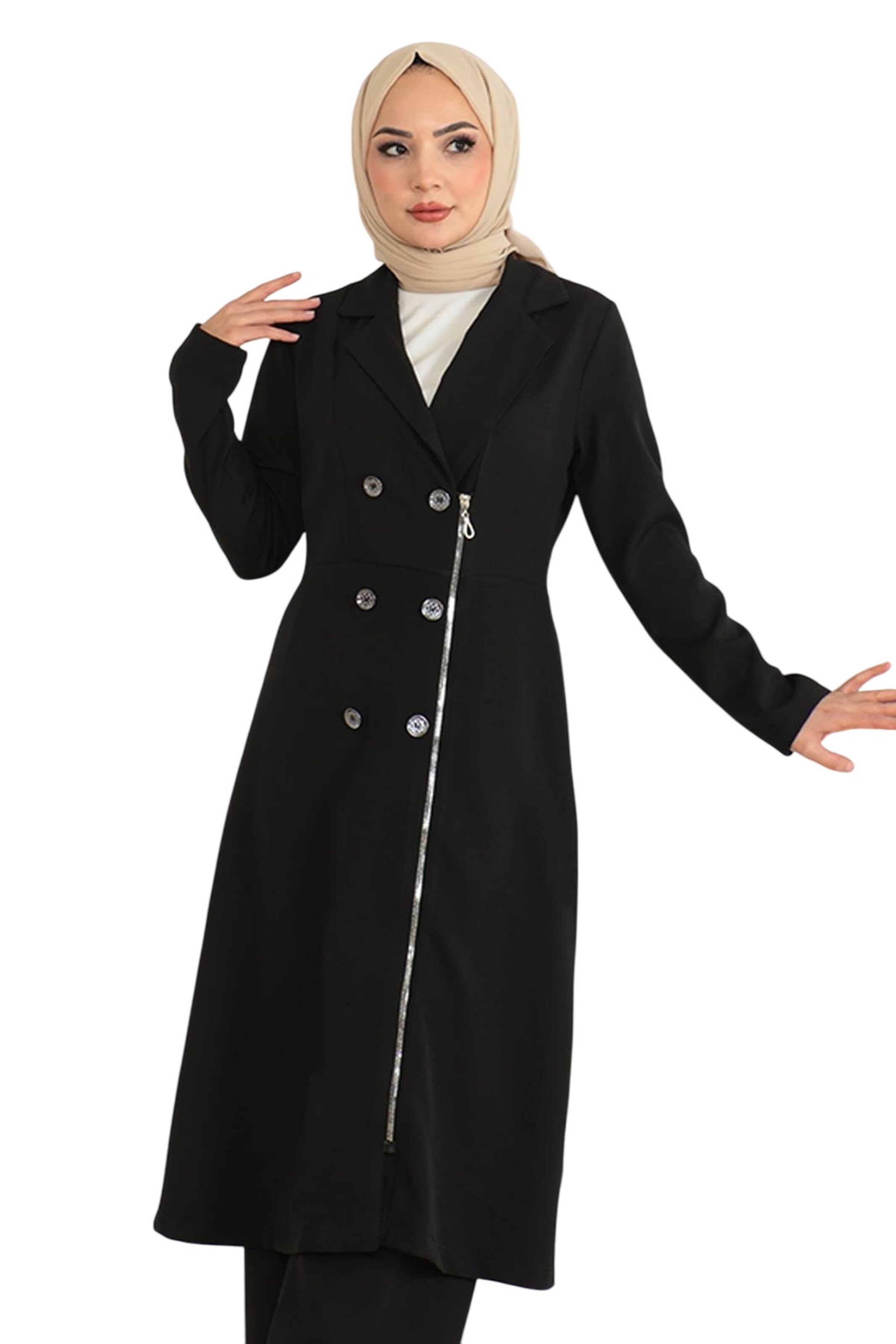 Pantalons de tailleur MODAMIHRAM en noir