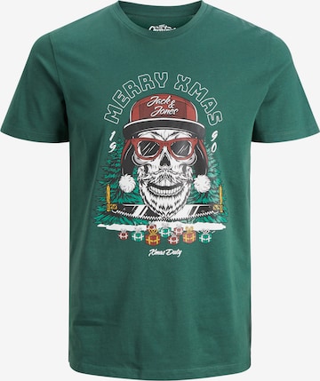 T-Shirt 'CLAUS' JACK & JONES en vert : devant