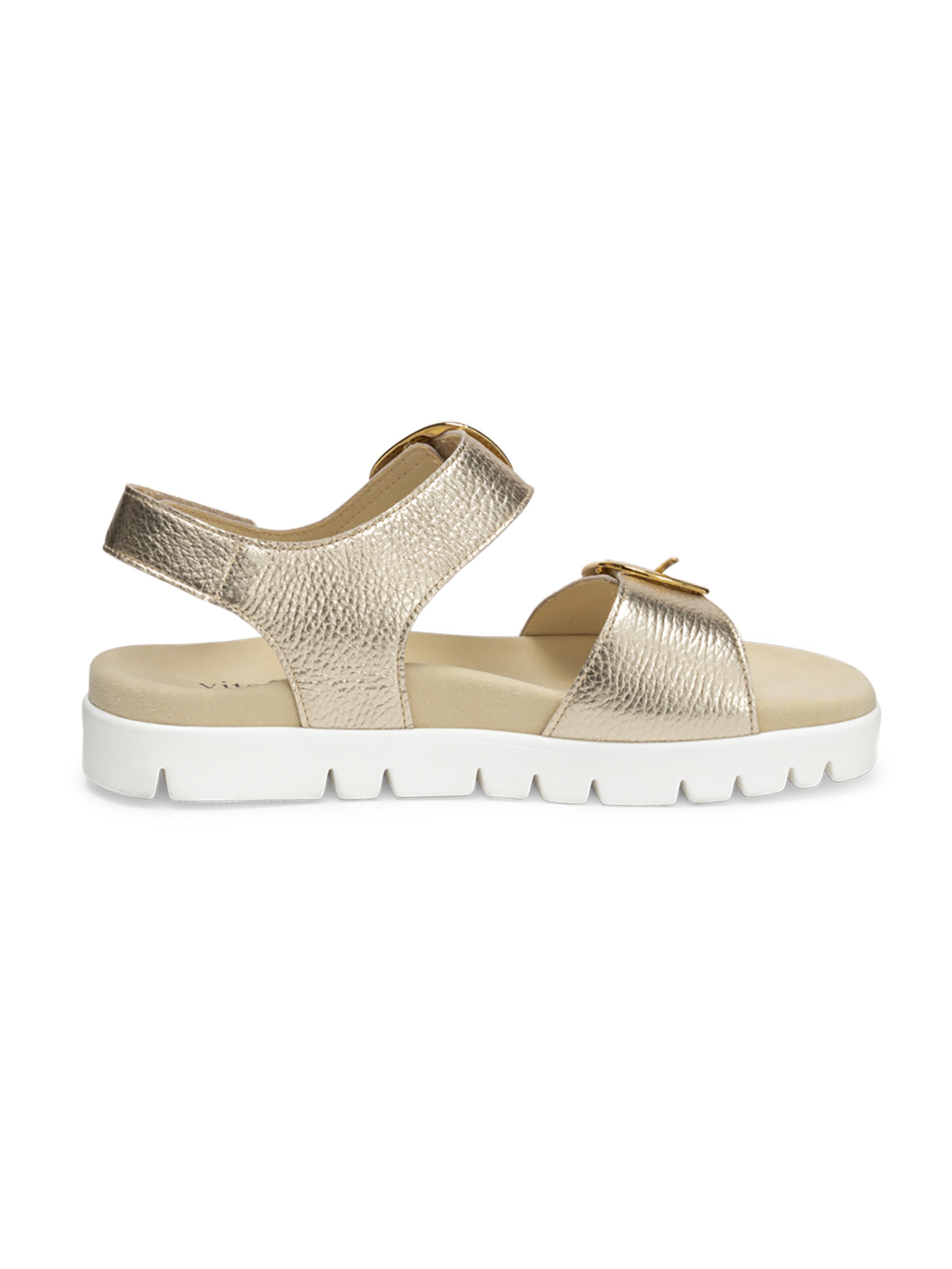 VITAFORM Strap Sandals in Gold