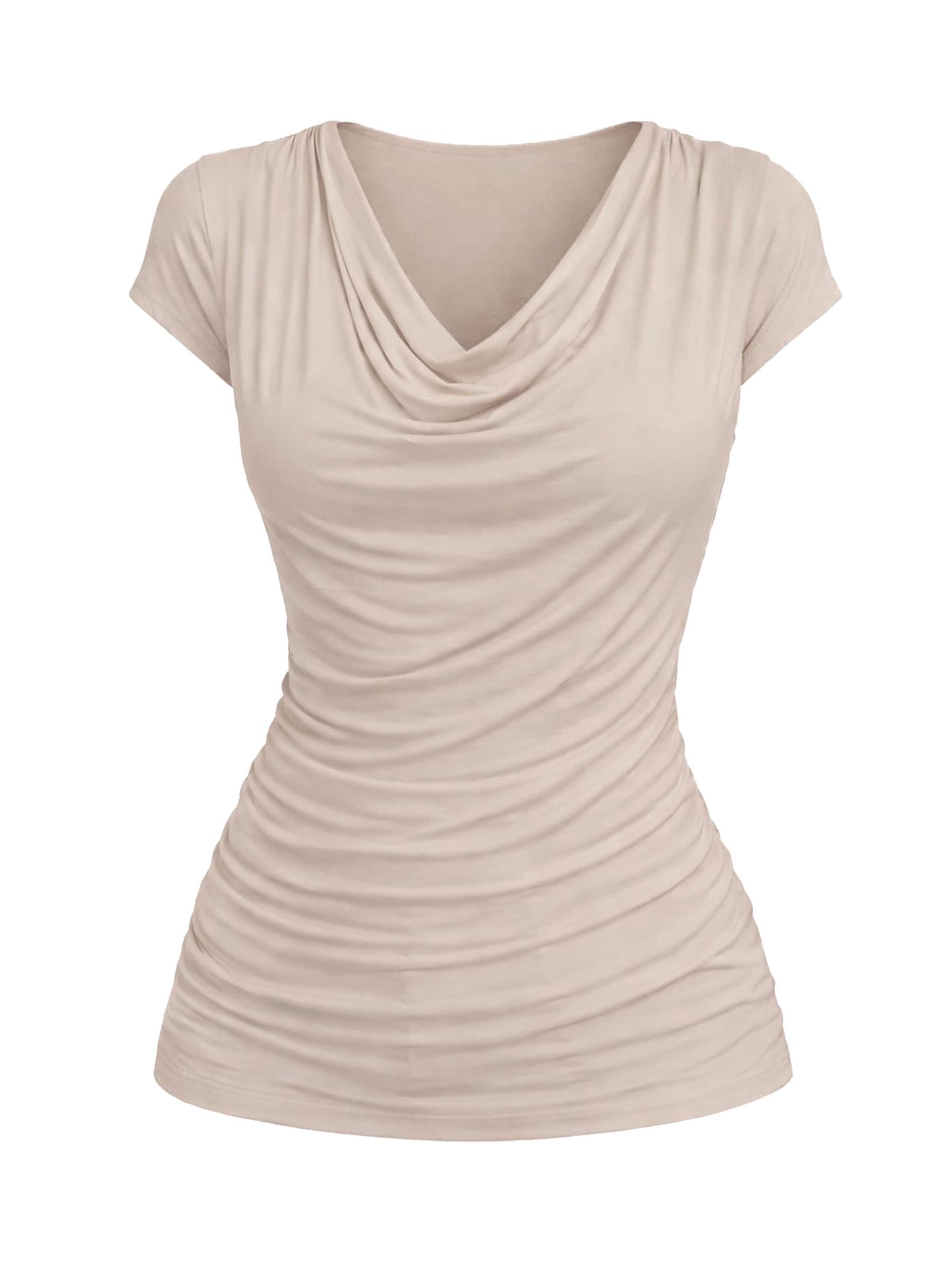 Chemisier 'Wave Blouse' REGINA FASHION en beige : devant