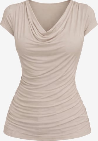 Chemisier 'Wave Blouse' REGINA FASHION en beige : devant