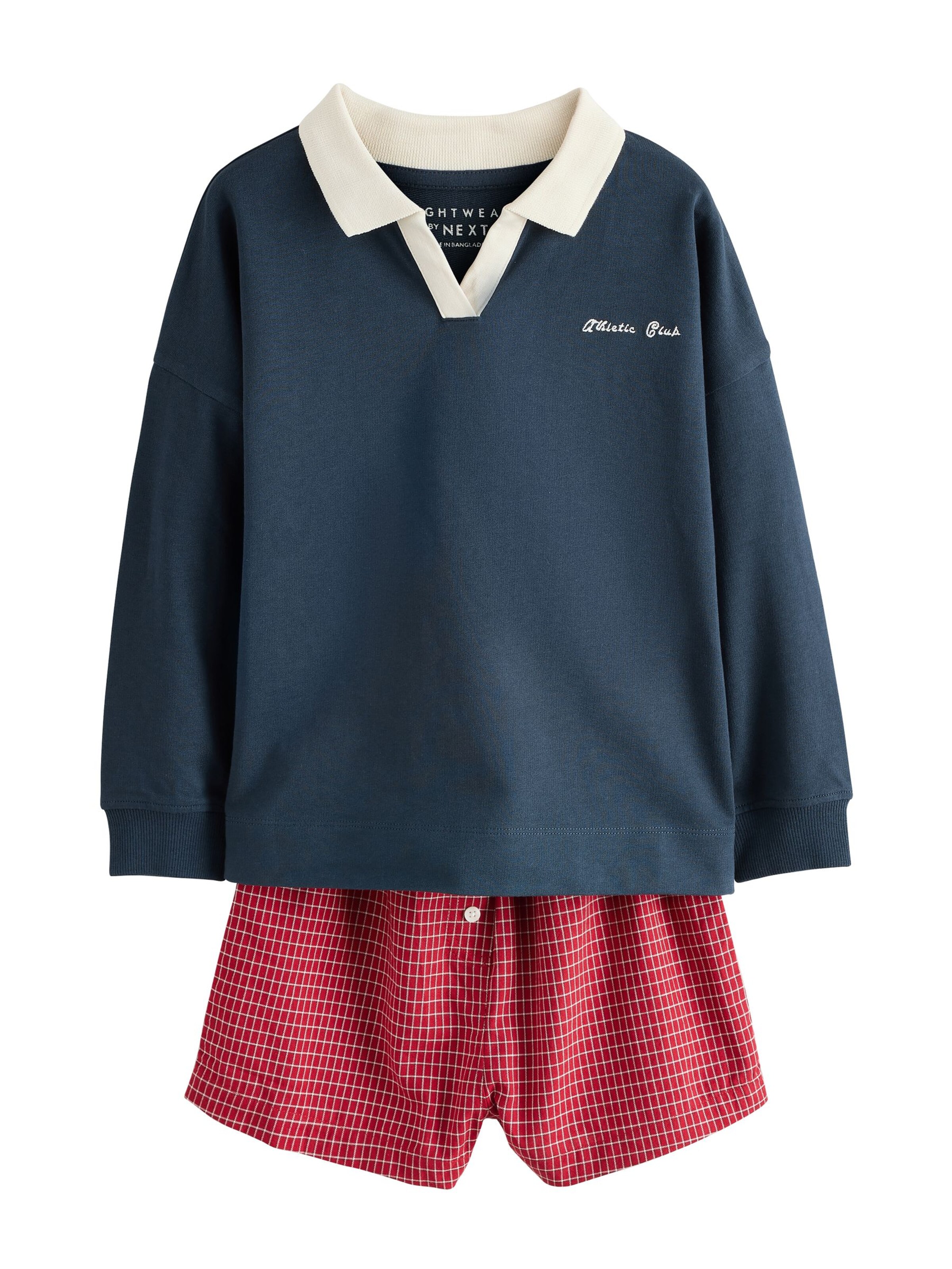 Next Комплект пижама в синьо: отпред