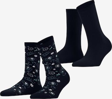 ESPRIT Socken 'Soft Paiyley 2-Pack' in Blau: Vorderseite