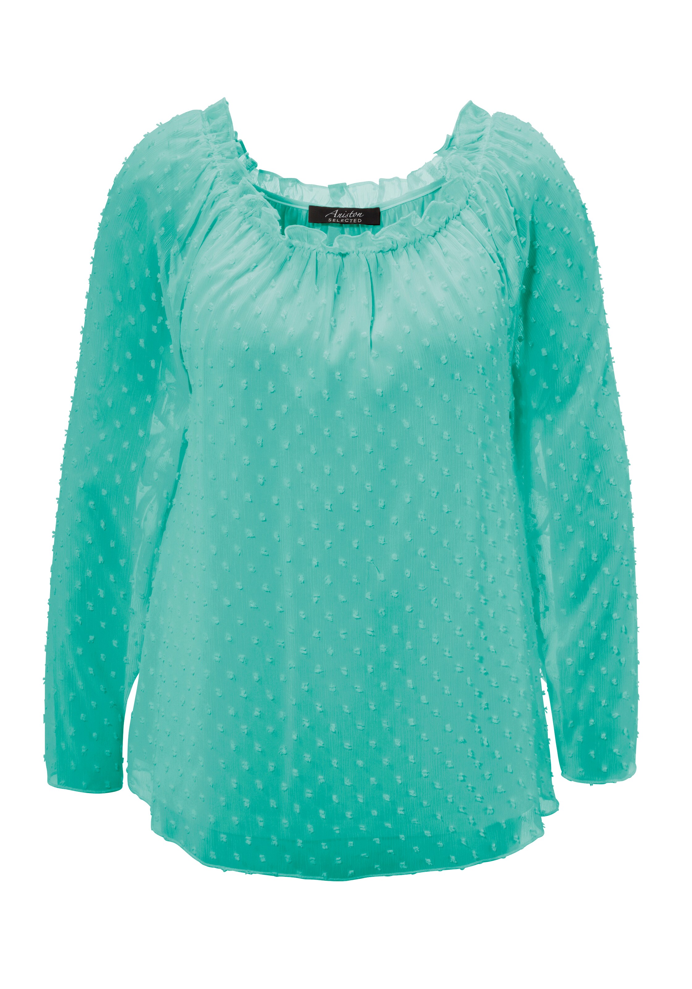 Aniston SELECTED Bluse in Grün: Vorderseite