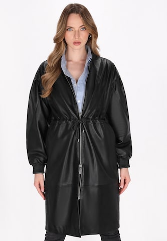 Manteau mi-saison DreiMaster Vintage en noir : devant