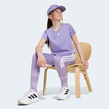 ADIDAS SPORTSWEAR Slimfit Παντελόνι φόρμας 'Train Essentials' σε λιλά