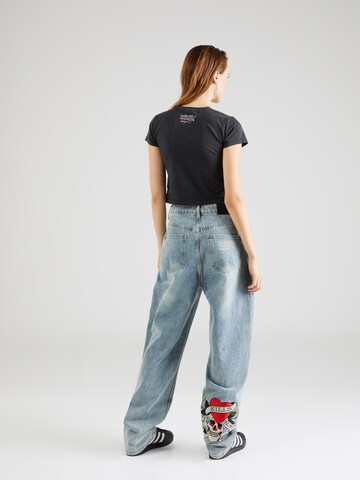 Ed Hardy Loose fit Jeans 'KILL SLOWLY' in Blue