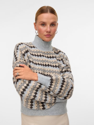 VERO MODA Trui 'VMGAIVA' in Grijs: voorkant