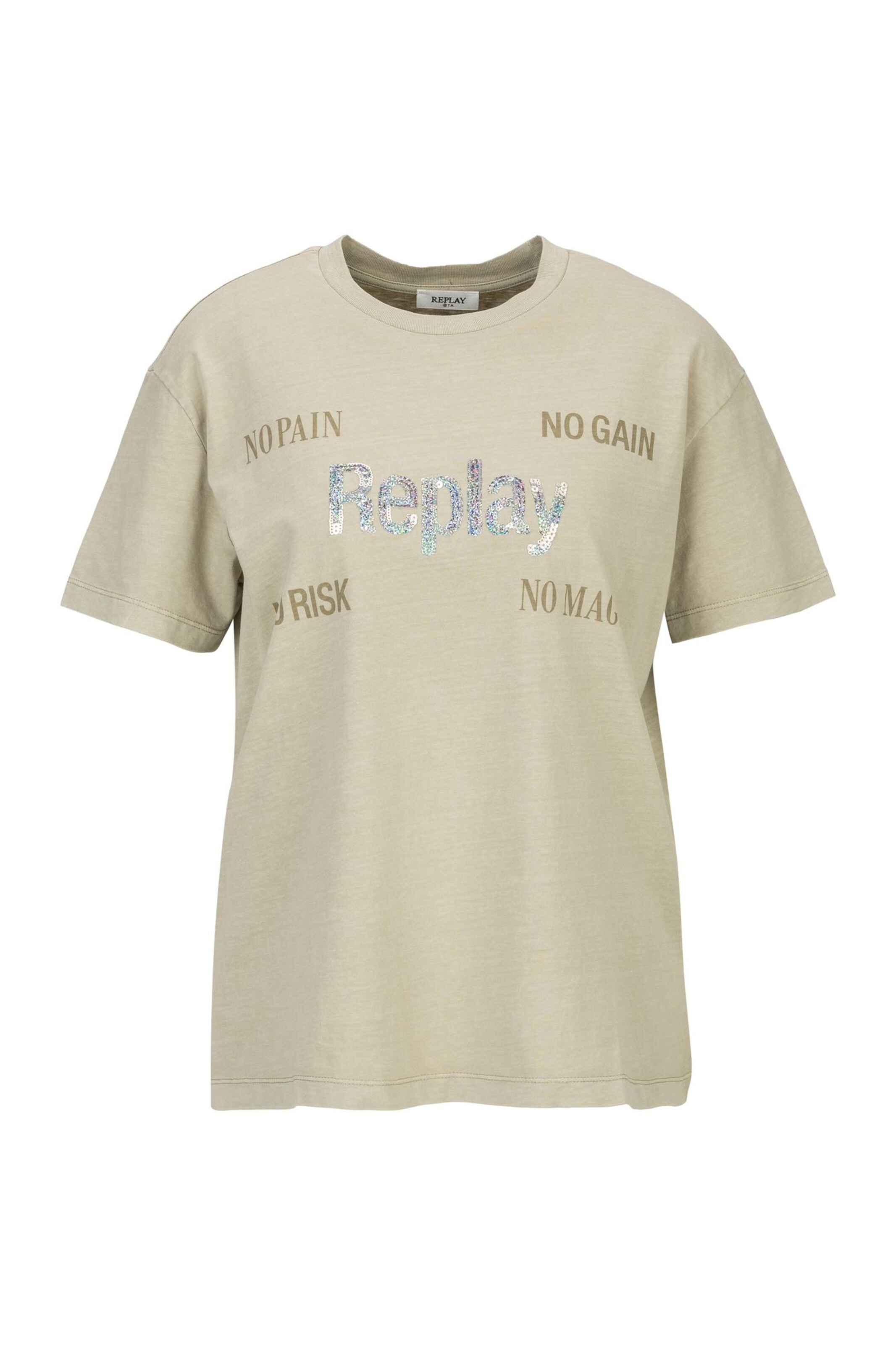 REPLAY Shirt in Sand / Silver, Item view
