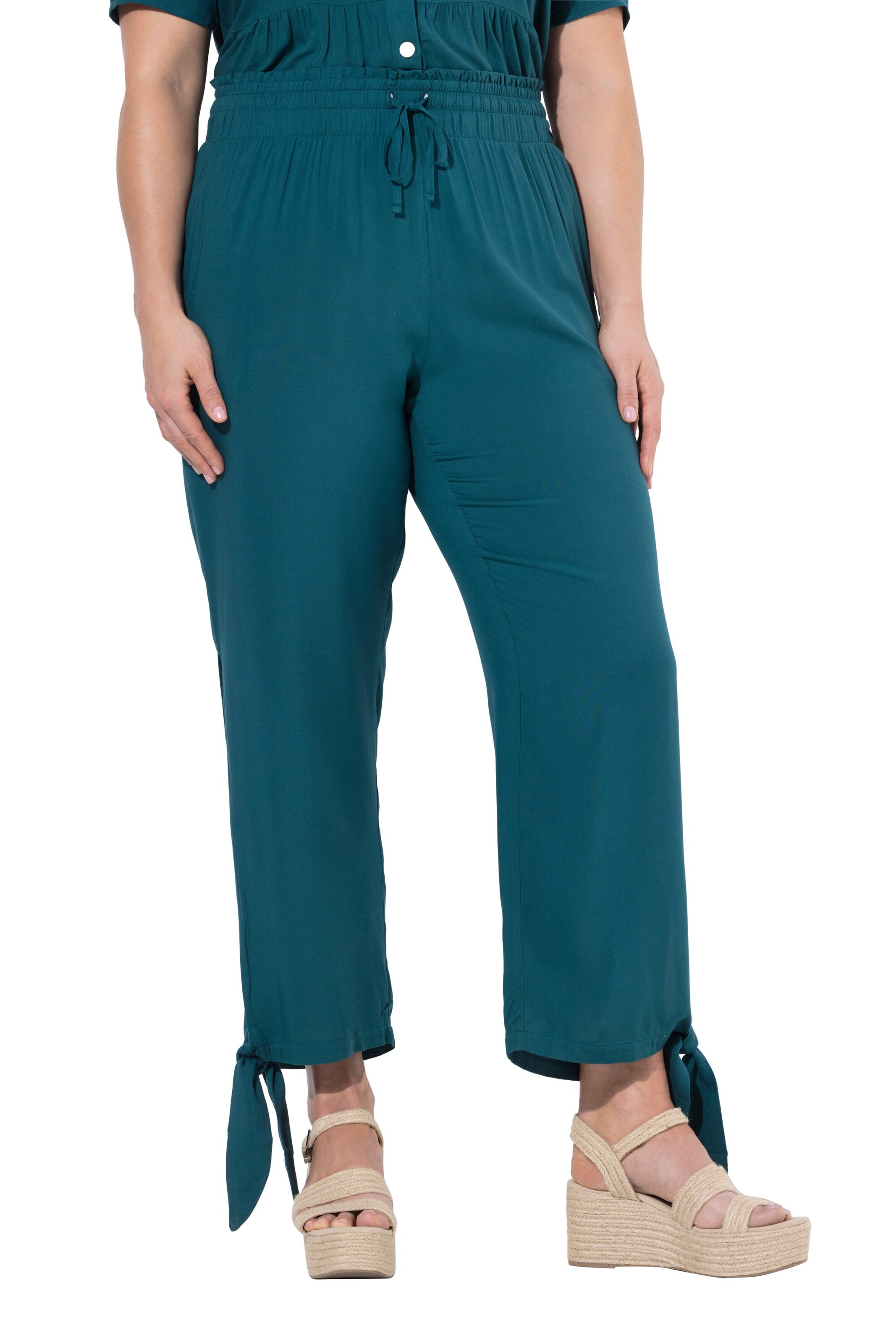 Ulla Popken Loose fit Trousers in Blue: front