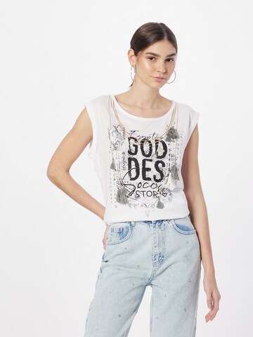 Soccx T-Shirt 'Egyptian Goddess' in Weiß: predná strana