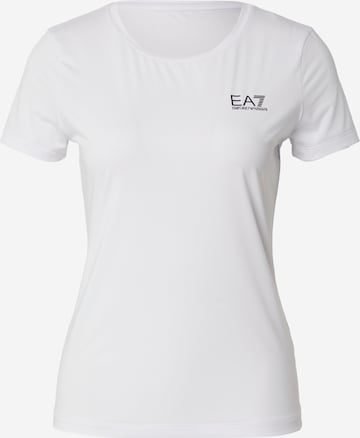 EA7 Emporio Armani Функциональная футболка в Белый: спереди