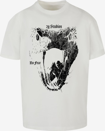 Maglietta 'Snake' di 2Y Premium in bianco: frontale