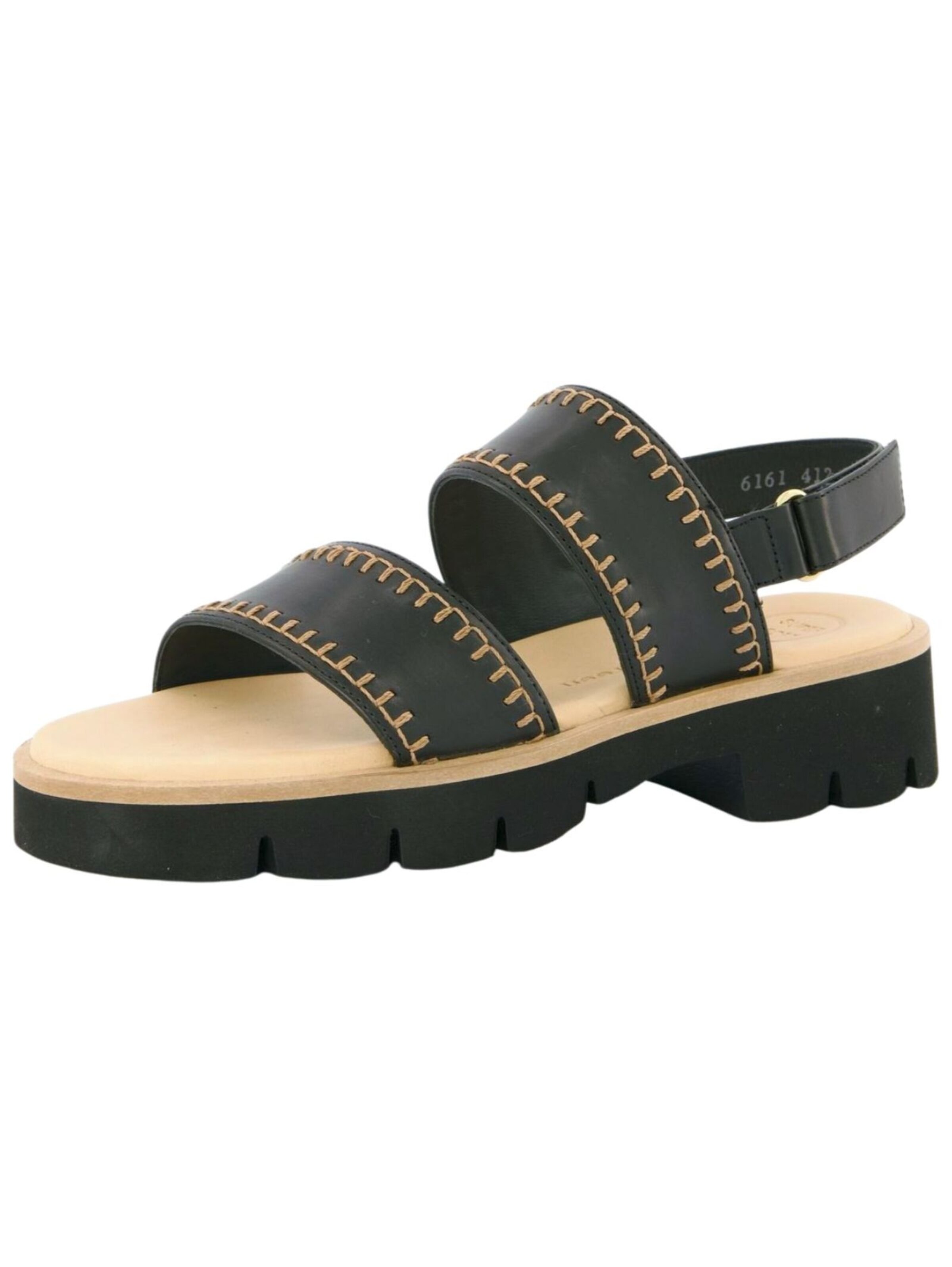 Sandalo di Paul Green in nero: frontale