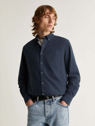 Scalpers Regular fit Button Up Shirt in Blue: front