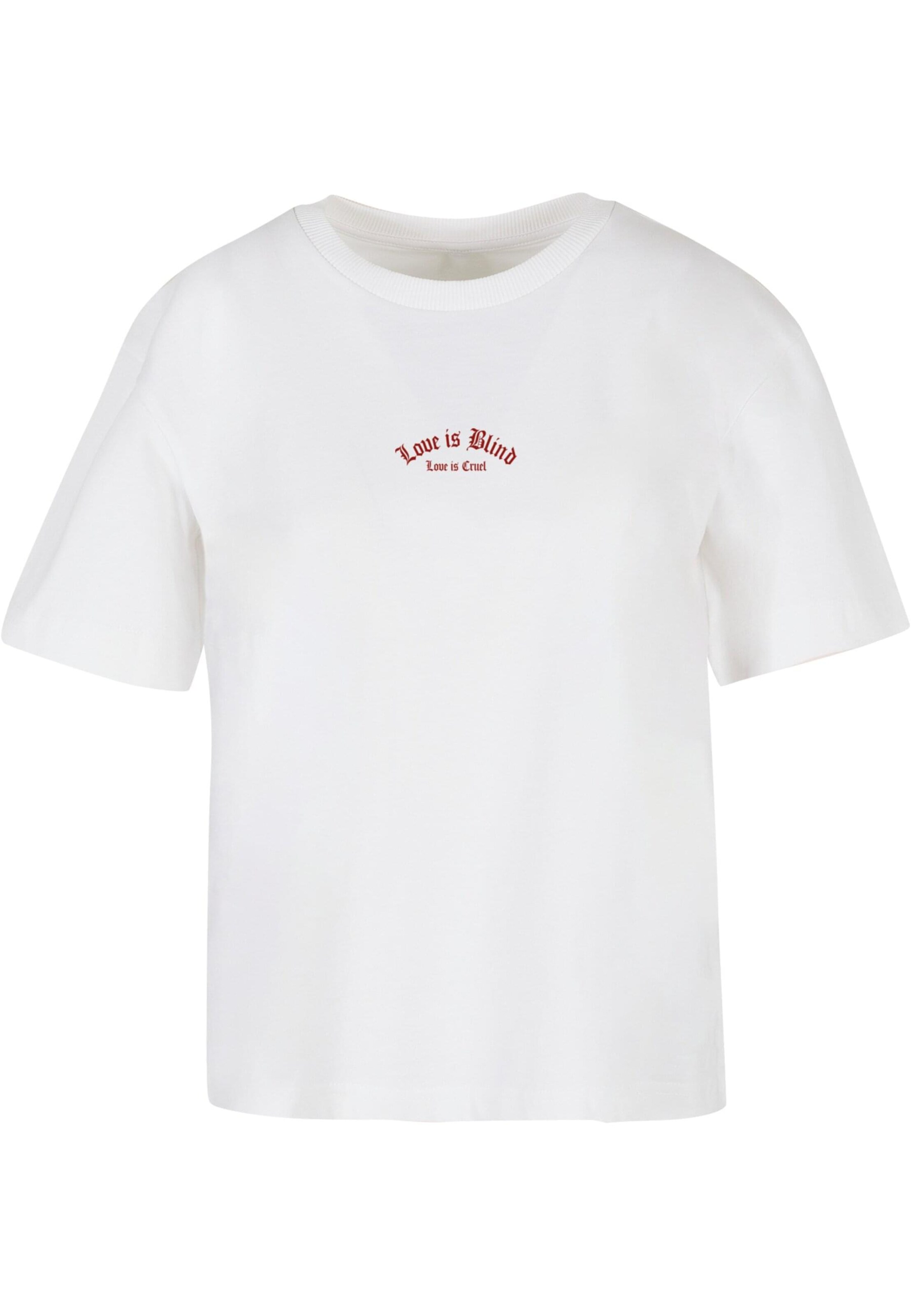 Miss Tee Shirt 'Love Is Blind Love Is Cruel' in White: front