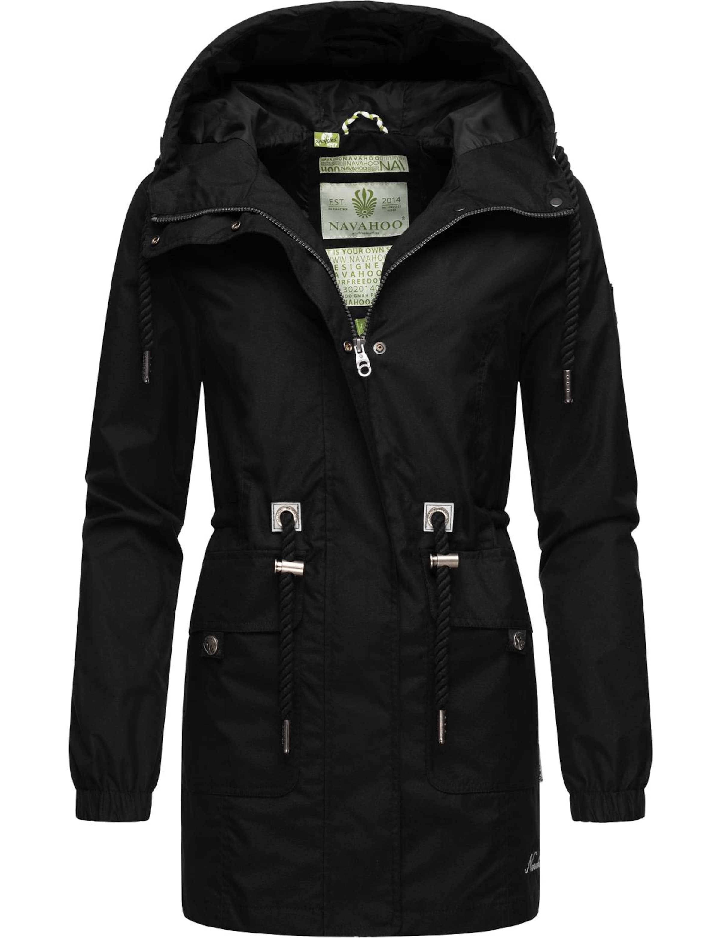 NAVAHOO Tussenparka 'Neophee' in Zwart