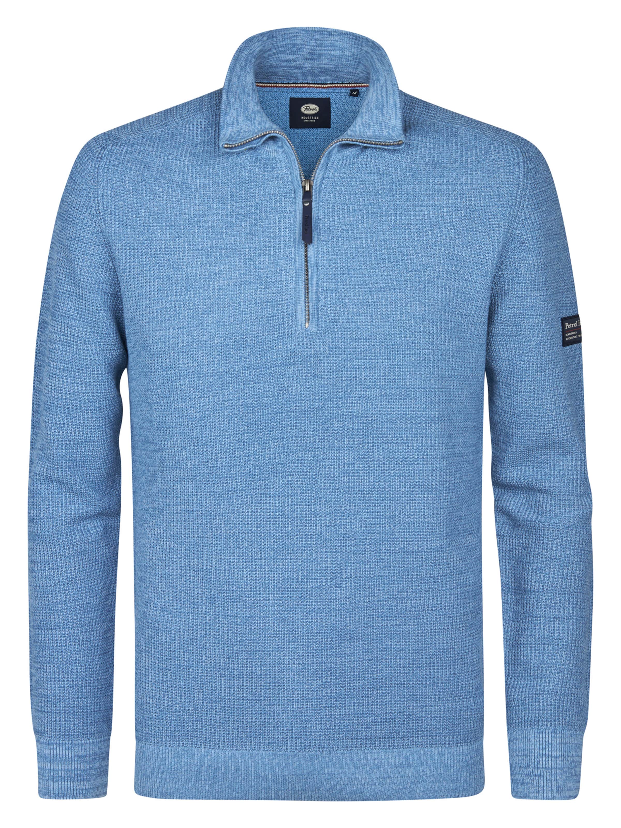Petrol Industries Trui 'Nashville' in Blauw: voorkant