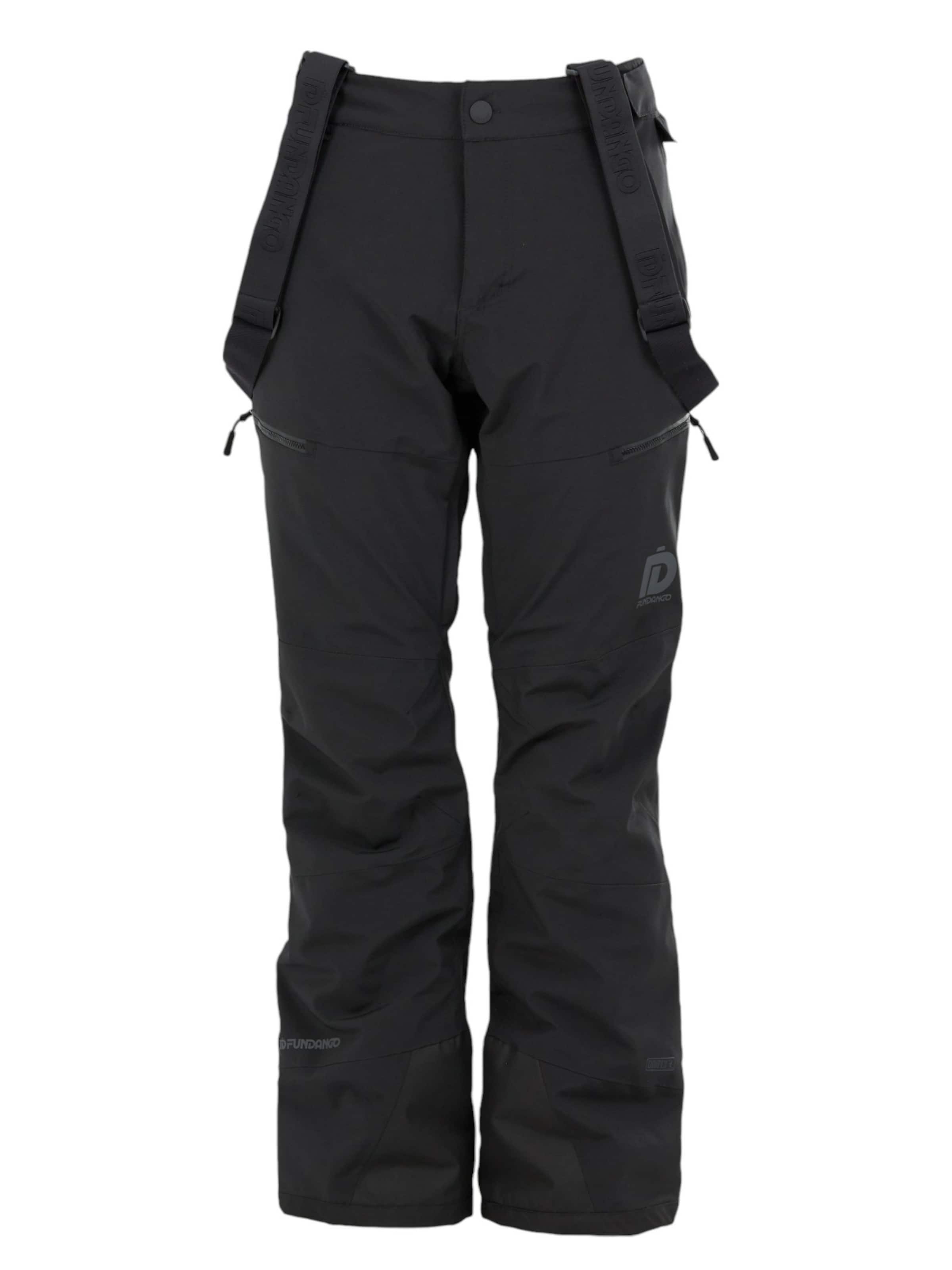 Regular Pantalon fonctionnel 'Teak' Fundango en noir : devant