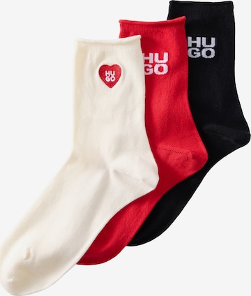 HUGO Sukat 'HEART' värissä beige: etupuoli