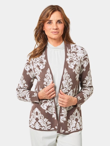 Goldner Knit Cardigan in Brown: front