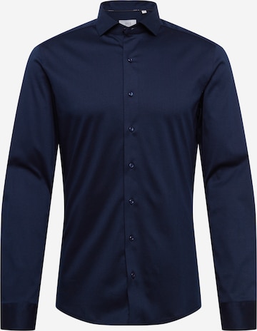 ETERNA Slim fit Zakelijk overhemd in Blauw: voorkant