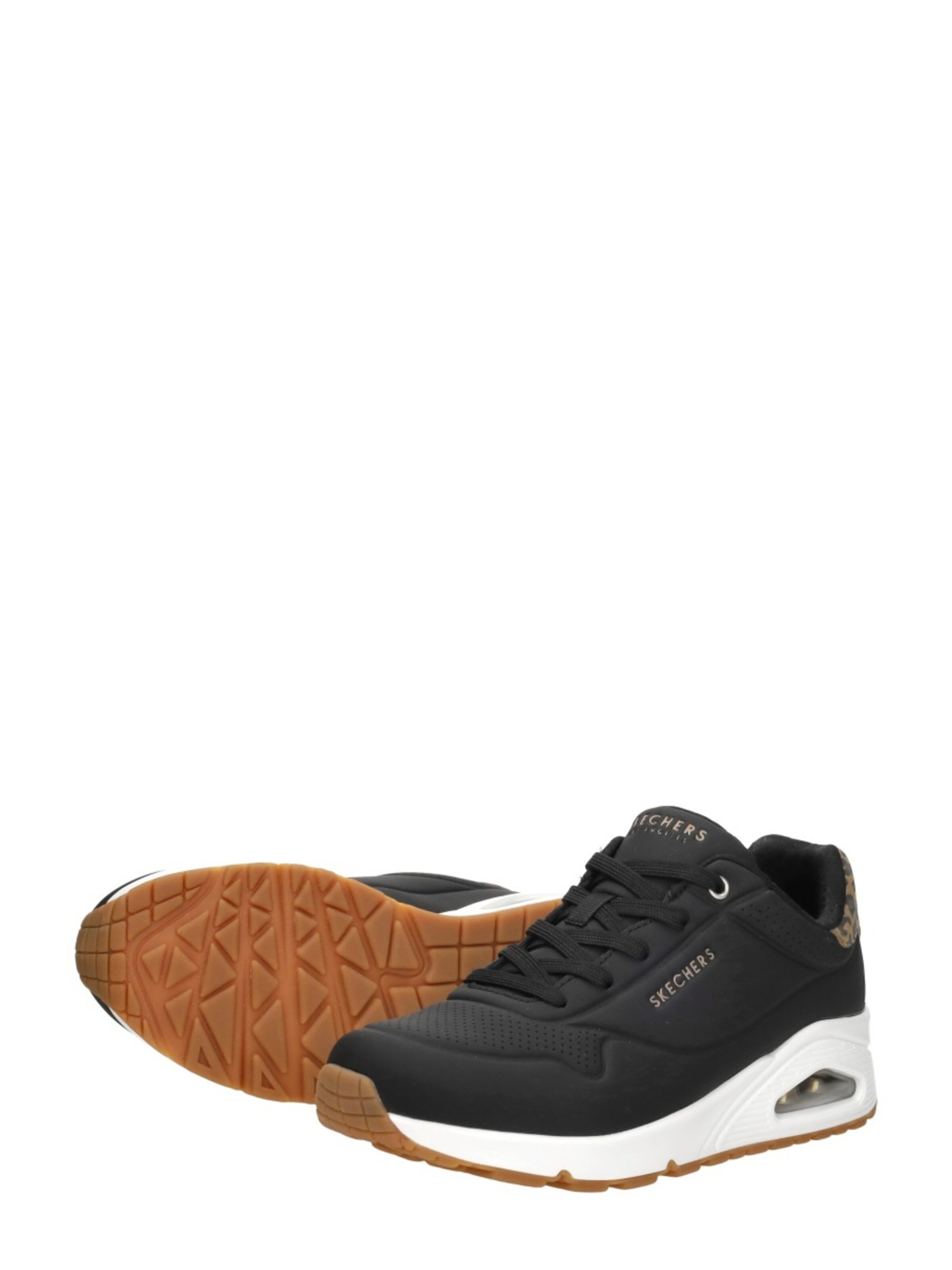 SKECHERS Platform trainers 'Uno - Jungle Nite' in Black
