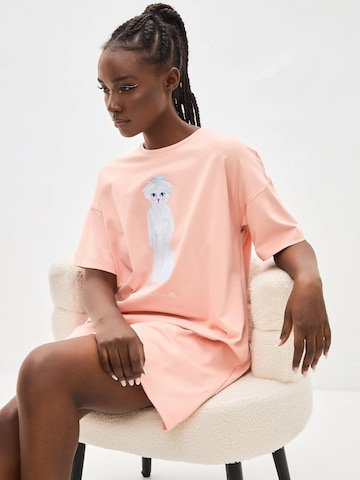 T-shirt 'Spa Cat' Cat e Lolette en orange