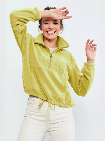 Tommy Life - Casaco de velo em amarelo: frente