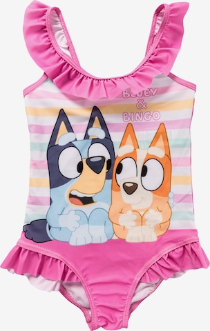 Bluey Badpak 'Bluey & Bingo' in Roze: voorkant