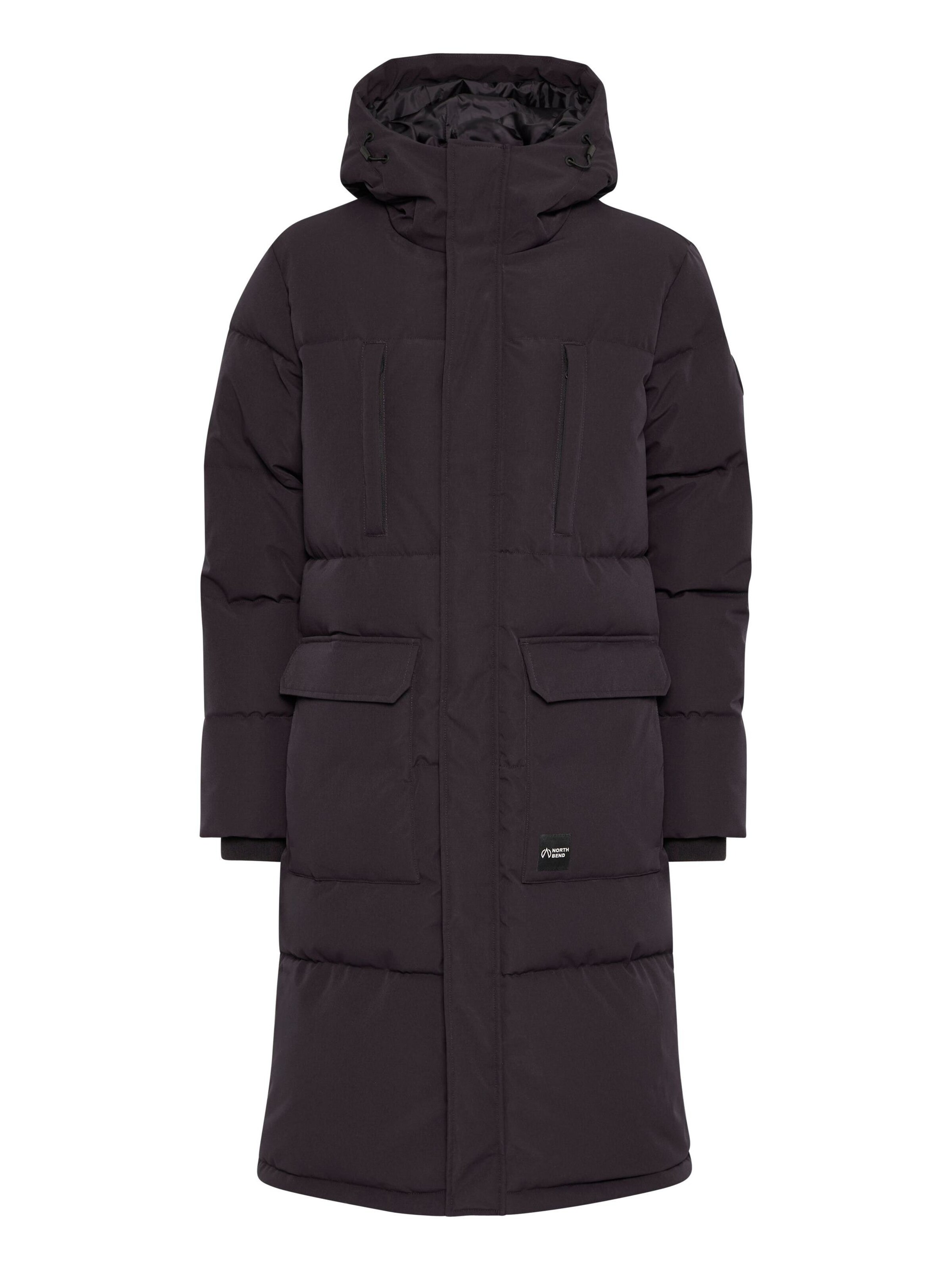 North Bend Wintermantel 'Kaila' in Zwart: voorkant