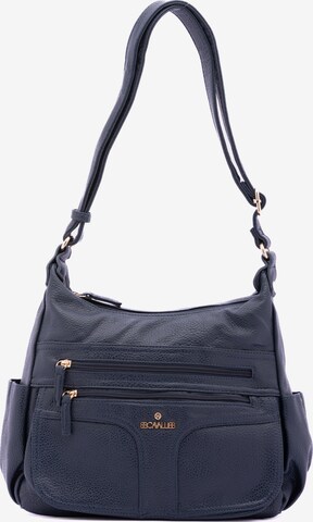 Borsa a spalla 'Borsa a Spalla Donna Ecopelle - Zip e Tasche Multiple' di B. Cavalli in blu: frontale