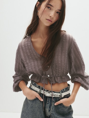 Pull&Bear Blúzka - Hnedá