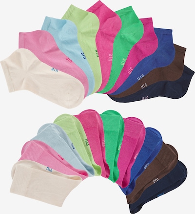 H.I.S Socken in 35-38 in ecru / blau / navy / hellblau / schoko / limette / hellgrün / pink / rosa / altrosa, Produktansicht