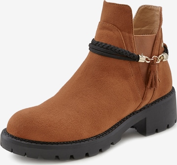 LASCANA Chelsea Boots in Brown: front