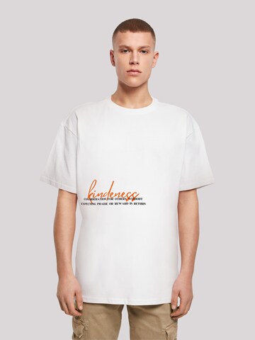 T-Shirt 'Kindness' F4NT4STIC en blanc : devant
